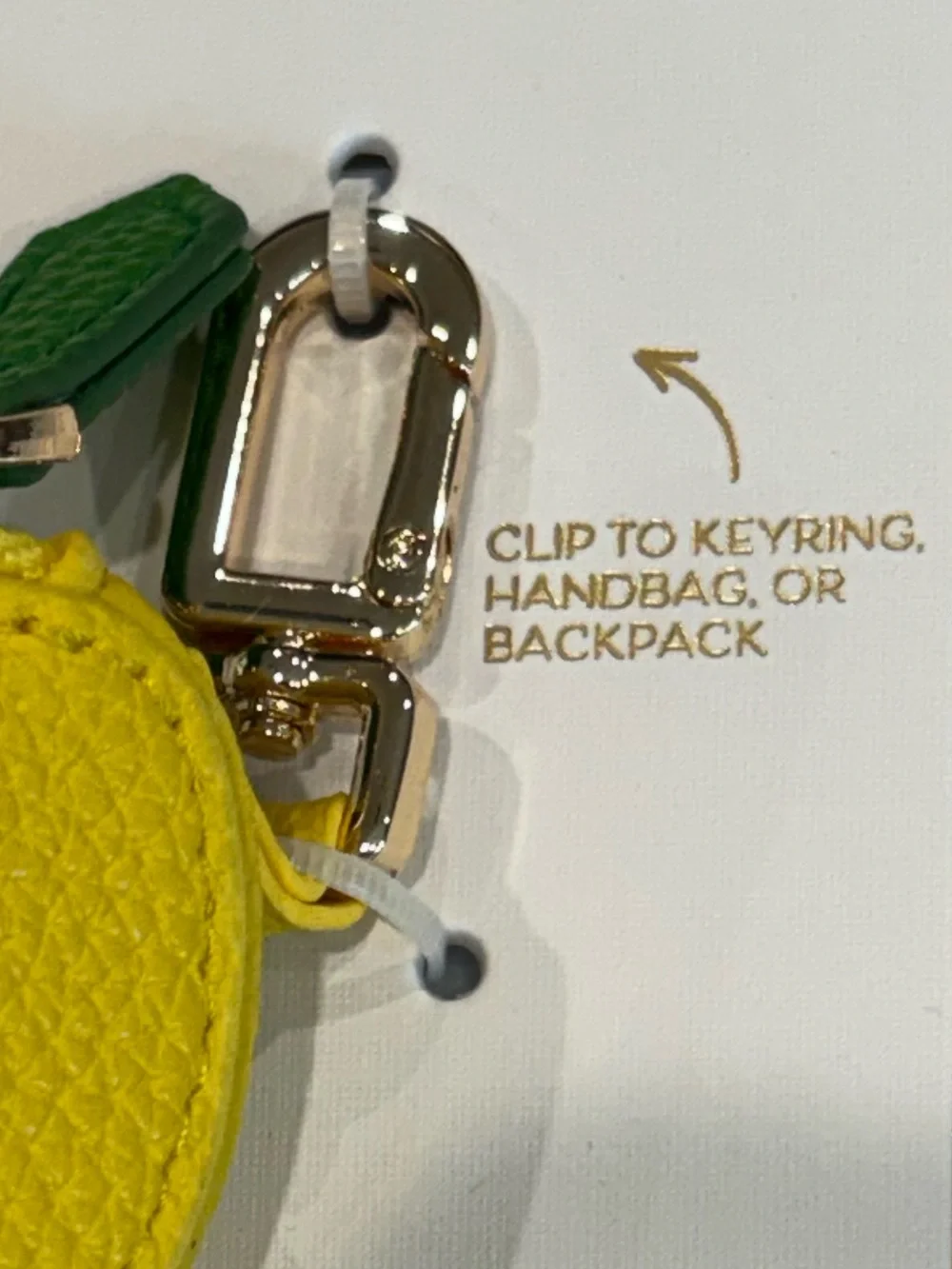 🍋NWT Piper K Lemon Bag Charm Key Chain